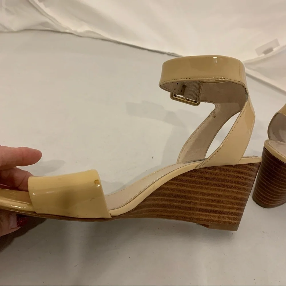 Louise et Cie Punya Odessa Patent Leather Wedge Sandals